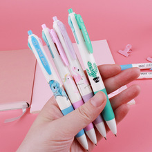 Flamingo unicórnio caneta esferográfica 4 cores, caneta esferográfica para estudantes, fabricante de artigos de papelaria 2024 - compre barato