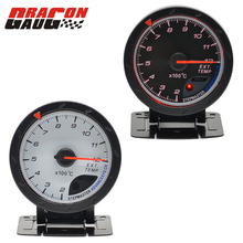 Dragon 60mm-medidor de temperatura do gás de escape, auto car ext, medidor de temperatura, com luz branca e vermelha, frete grátis 2024 - compre barato