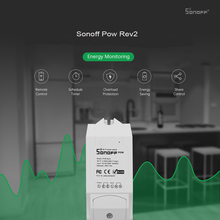 SONOFF POW Rev2 16A WiFi умный выключатель света приложение для мониторинга батареи дистанционное управление Энергосберегающие переключатели 2024 - купить недорого