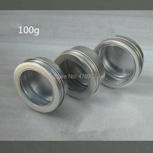 Tarros vacíos de aluminio para cosméticos, envases de 30/50g/100ml para tarros, tapa transparente con ventana, 10/100 Uds. 2024 - compra barato