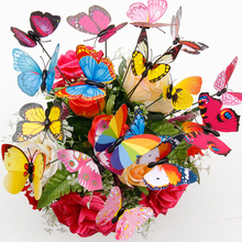 Colorful 20Pcs/pack 3D Butterfly Decorative On Sticks Home Yard Lawn Flowerpot Plant Garden Wedding Party Decoration 2024 - buy cheap