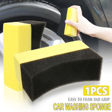 Tire Glass Cleaning Accessories 1x U Shaped Car Wheel Tire Washing Waxing Polishing Sponge Cleaning Pad 2024 - buy cheap