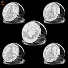 5Pcs 1912 Titanic Victims Anniversary Reminiscence About R.M.S White Star Line Silver Plated Metal Commemorative Tragedy Coins 2024 - buy cheap