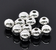 DoreenBeads 100 Silver color Smooth Round Spacers Beads 6mm Dia. (B12703), yiwu 2024 - buy cheap