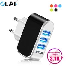 Olaf USB Charger 3 Ports 5V2A Travel USB Wall Power Adapter EU Charger Charging For iPhone Xs max Xiaomi Samsung HTC Huawei 2024 - buy cheap