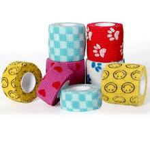 Dog Bandage Self-adhesive Elastic Bandage Non-Woven Fabrics Pets Multifunctional Bandage With Decorative Patterns Pet Supplies 2024 - buy cheap