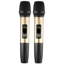 Hot TTKK 2Pcs/Set Ux2 Uhf Wireless Microphone System Handheld Led Mic Uhf Speaker With Portable Usb Receiver For Ktv Dj Speech 2024 - buy cheap