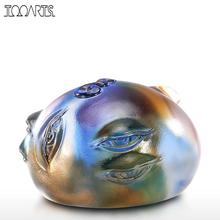 abstract sculpture Five Eyes Wine Glass Ornament Figurine Glass Ornament home decoration accessories feng shui decorating 2024 - buy cheap
