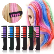 6pcs Multi-color Temporary Hair Color Dye Combs Disposable Hair Coloring Crayon Styling Comb Kit Hair Dyeing Combs TSLM2 2024 - buy cheap