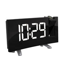Digital Projector Radio Alarm Clock Snooze Timer LED Display Wide Curved Screen USB Charge 180 Degree Table Wall FM Radio Clock 2024 - buy cheap