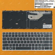 Новая английская клавиатура QWERTY для ноутбука HP Probook 430 G5 440 G5 445 G5, черная Серебристая Рамка, без подсветки 2024 - купить недорого