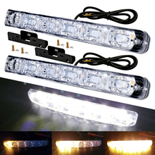 2PCS Yellow Sequential Flowing Daytime Running Light Angel Eyes Tear DRL LED Turn Signal Driving Lamp Strip Universal Car Tuning 2024 - buy cheap