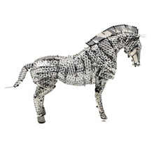 Металлические 3D-пазлы «сделай сам» с изображением мелкой лошади, наборы моделей нано-животных, лазерная вырезка, сборка, пазлы для взрослых, подарки, детские игрушки, развивающая коллекция 2024 - купить недорого