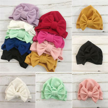 Infant Baby Turban Toddler Kids Boy Girl Cotton Blends Hat Lovely Soft Boys Girls Bow Knot Cap 2024 - buy cheap