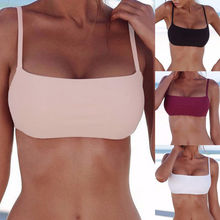 Bikini de estilo vendaje con realce para mujer, traje de baño de banda con sujetador acolchado, bañador separado de dos piezas para playa 2024 - compra barato