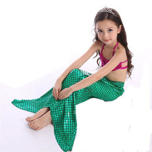 Conjunto de biquíni de sereia para meninas, 3 peças, roupa de banho para crianças, 3 a 9 anos, tamanho 1 a 100 2024 - compre barato