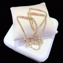 6PCS ZYZ-B9866 Trendy Brand Pave Rainbow CZ Tubes Bracelets 4mm Copper Beads Charm Chain Bracelet Jewelry For Women 2024 - buy cheap