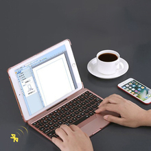 New Fashion 9.7inch Tablet PC Bluetooth Keyboard Backlight Wireless Charging Cover Keyboard Leather case Standard full keyboard 2024 - buy cheap