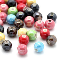 Ceramics Beads Round Mixed 6mm Dia,Hole:Approx 2mm,50PCs (B24671) 2024 - buy cheap