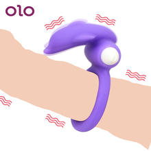 OLO Vibrator Penis Rings Vibration Cock Rings Clitoris Stimulator Male Masturbation Sex Toys for Men Delay Ejaculation 2024 - buy cheap