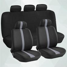 9 unids/set Universal cubierta protectora de asiento de coche diseño Interior de coche decoración cubiertas de asiento completo Protector de asiento de coche gris 2024 - compra barato