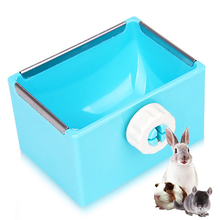 Pet Feeding Bowl Rectangle Plastic Fix Cage Food Water Feeder Bowl For Rabbits Cats Bird Pet Food Bowls Dropshipping 2024 - buy cheap