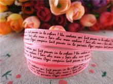 Новое поступление 3/8 "(9 мм) розовые буквы атласные ленты с рисунком DIY аксессуары для волос лента 10 ярдов 14122307 2024 - купить недорого