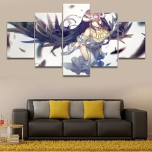 Modular Pictures For Girls Berdoom Wall Art 5 Pieces Anime Overlord Albedo Painting Home Decor Canvas HD Print Poster Framework 2024 - buy cheap