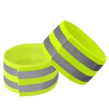 2pcs High Visibility Double Reflective Wristband Bracelet Band Night Running Cycling Jogging Safety Reflector Armband 2024 - buy cheap