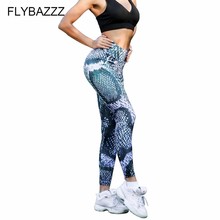 2019 New Sexy Yoga Pants Women High Waist Snake Print Sports Fitness Yoga Pants Womens Gym Running Tights Yoga Leggings Mujer 2024 - buy cheap