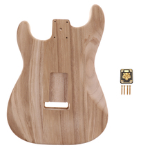 Wood Unfinished Electric Guitar Body with Neck Plate for Fender ST Electric Guitar 2024 - buy cheap