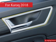 Guarnição para acabamento interior da porta do carro, cobertura adesiva para estilização de automóveis 4 tamanhos para skoda karoq 2017 2018 2024 - compre barato