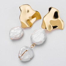 Gold Dangle Earrings For Women Pendientes Mujer Moda 2018 Asymmetrical Earrings Female Big Drop Long Earring Jewelry Oorbellen 2024 - buy cheap