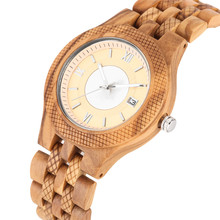 Reloj de pulsera luminoso de madera para hombre, cronógrafo de cuarzo, con fecha automática, para negocios 2024 - compra barato