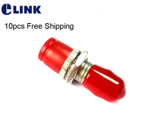 10PCS FC-ST hybrid adapter D type fiber optic connector female to female metal ST-FC yellow red factory free Shipping ELINK 2024 - buy cheap
