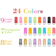 Kimcci-puntas de uñas postizas francesas, colores del Arcoíris, herramientas de belleza para manicura, 24 colores caramelo, 500 unids/lote 2024 - compra barato