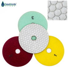 Hot sell DC-HW3PP03 5 inch dry flexible 3 step diamond polishing pads 125mm for marble and granite 2024 - buy cheap
