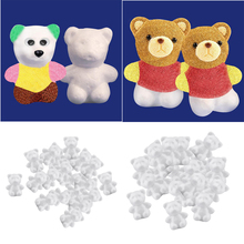 40 Pieces White Bear Shaped Styrofoam Foam Polystyrene Ornaments DIY Craft Party Decoration, 57 x 43 x 28 mm 2024 - buy cheap
