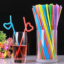 500Pcs Plastic Color Modeling Straws Bending Lengthening Disposable Straws Safety Decorative Drinking Straws Party Supplies 2024 - buy cheap