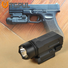 Мини-светильник рь для пистолета TGPUL Airsoft, тактический светодиодный фонарь для винтовки с быстроразъемным Рельсом 20 мм 17 19 18C 24 2024 - купить недорого