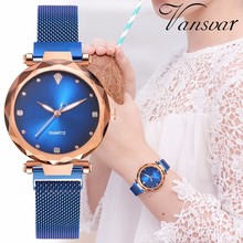 Hot Selling Women Magnet Buckle Starry Sky Watch Luxury Vansvar Ladies Stainless Steel Quartz Watch Relogio Feminino 2024 - buy cheap