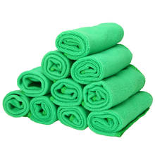 Mayitr 1Set 10X Green Microfiber Cleaning Auto Car Detailing Soft Microfiber Cloths Wash Towel Duster Home Clean 25*25CM 2024 - buy cheap