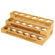 Bamboo 18 Holes Essential Oil Display Wooden Stand Rack Perfume Nail Polish Storage Tray Aromatherapy Organizer 2024 - buy cheap