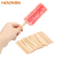HOOMIN 50Pcs/Lot Natural Wood Ice Cream Sticks Kids DIY Hand Crafts  Colored Wooden Popsicle Sticks Art Ice Cream Tools 2024 - buy cheap