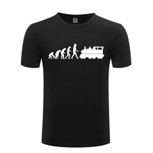 Evolution of Model Railway Train Novelty Creative Mens Men T Shirt Tshirt 2018 New Short Sleeve O Neck Cotton Casual T-shirt 2024 - buy cheap