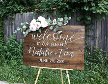 Custom Wedding Welcome Sign Welcome to Our Forever Wedding Decor Welcome Sign Custom Wedding Gift Sign Personalized Name & Date 2024 - buy cheap