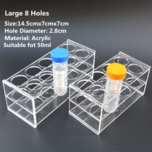 1pcs 8 Holes Plastic Test Tube Rack Testing Tubes Holder Storage Stand Shelf Lab School Laboratory Supplies 145*70*70mm 2024 - buy cheap