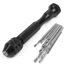 Mini Hand Drill,Precision Pin Vise Woodworking Hand Drill, miniature drill + 10pcs Mini Micro-Drill bit set with keyless Chuck 2024 - buy cheap