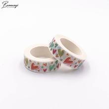 Foil Heart Washi Tape Japanese Paper DIY Planner Masking Tape Adhesive Tapes Lovely Stickers Decorative Stationery Tapes 2024 - buy cheap
