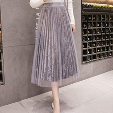 Повседневная Женская плиссированная юбка, однотонная женская Юбка До Колена в Корейском стиле, зима 2019 2024 - купить недорого